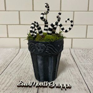 *Loucifer's Boutique Handmade Hand Painted Beetlejuice Beetlepot Large Plant Art